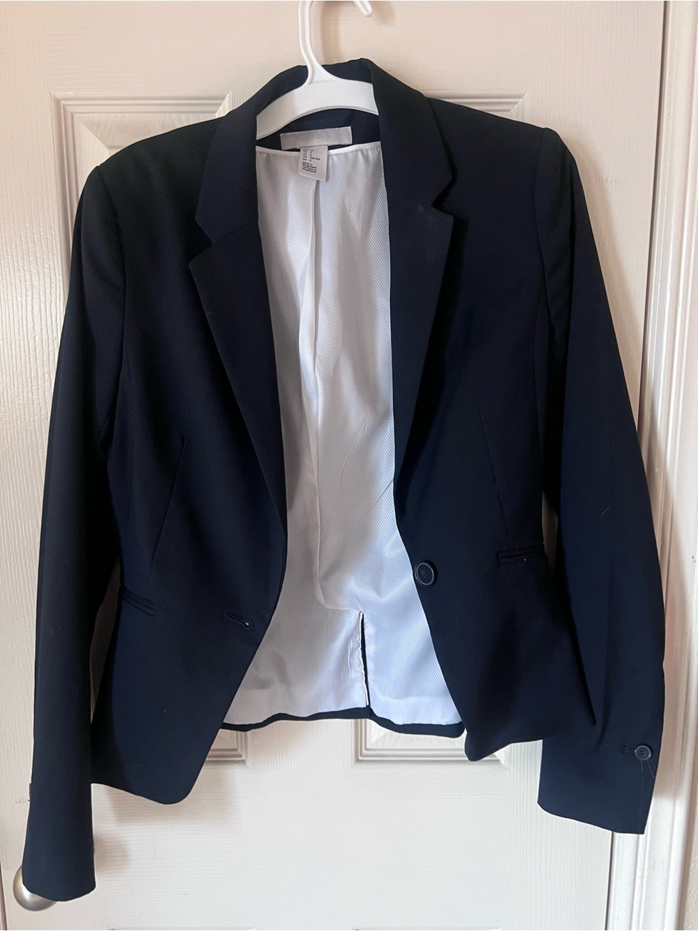 H&M Black Women's Blazer with Notch Lapel
